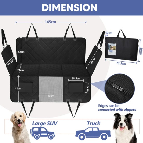 Large Pet Dog Cat Car Back Seat Cover Extender Mat Backseat Protector SUV Truck Hard Bottom Carrying Bag Waterproof Scratchproof 145x71cm Large Pet Dog Cat Car Back Seat Cover Extender Mat Backseat Protector SUV Truck Hard Bottom Carrying Bag Waterproof Scratchproof 145x71cm
